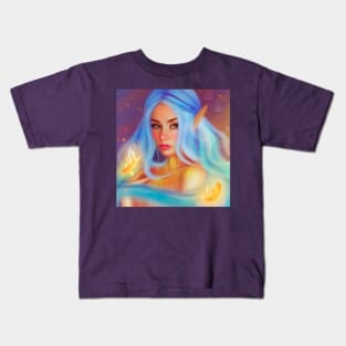 Cute Magic Elf Girl Mermaid Kids T-Shirt